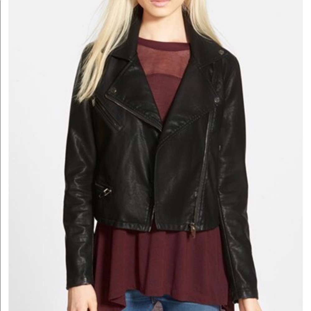 Blank NYC Faux Leather Moto Jacket